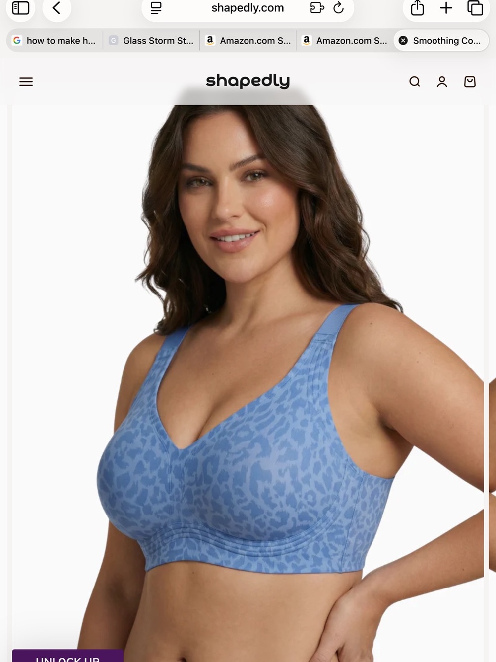 Shapedly Seamless Padded Wire-Free Bra - Blue Leopard, Taupe, Cream - Picture 3 of 4